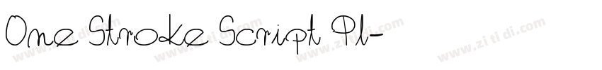 One Stroke Script Pl字体转换